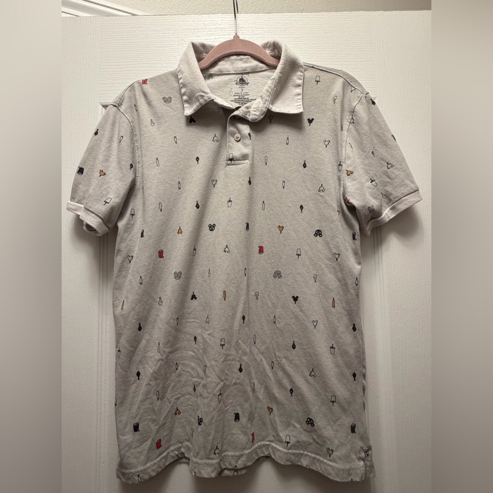 Disney Parks Snacks Gray Polo Shirt - S